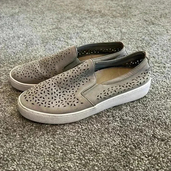 Vionic Splendid Midi Perf Slip-on Sneakers Grey Size 7 - Picture 3 of 9
